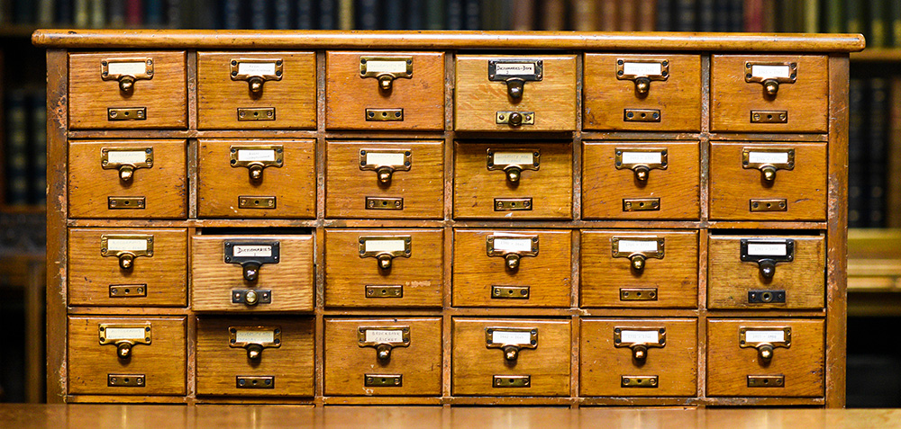 [Image of card catalog]